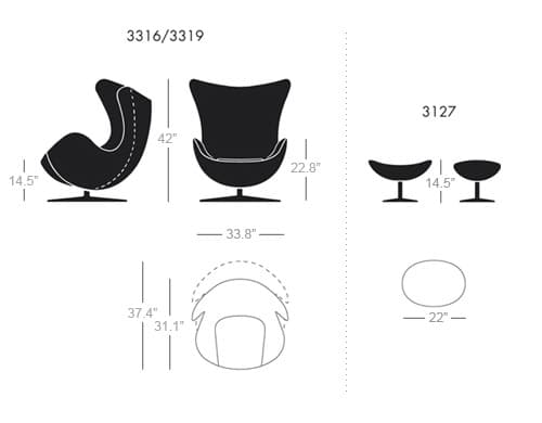 egg chair & ottoman