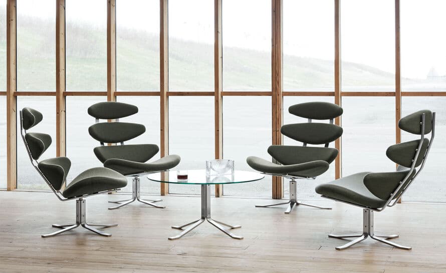 poul volther ej5 corona metal frame chair