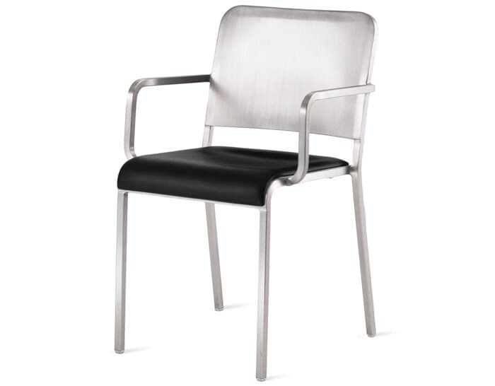 emeco 20-06 armchair with upholstered seat