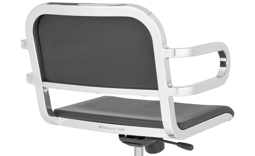 emeco nine-0 task swivel armchair
