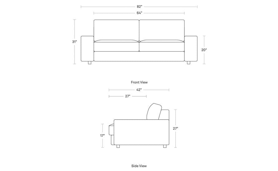 esker 82" sofa