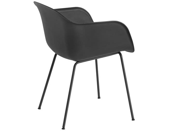 fiber armchair with tube base
