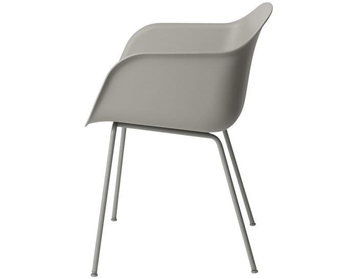 fiber armchair with tube base