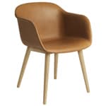 fiber armchair with wood base