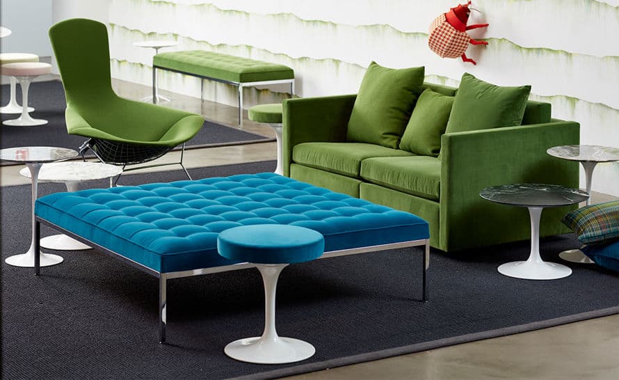 florence knoll relaxed large square bench