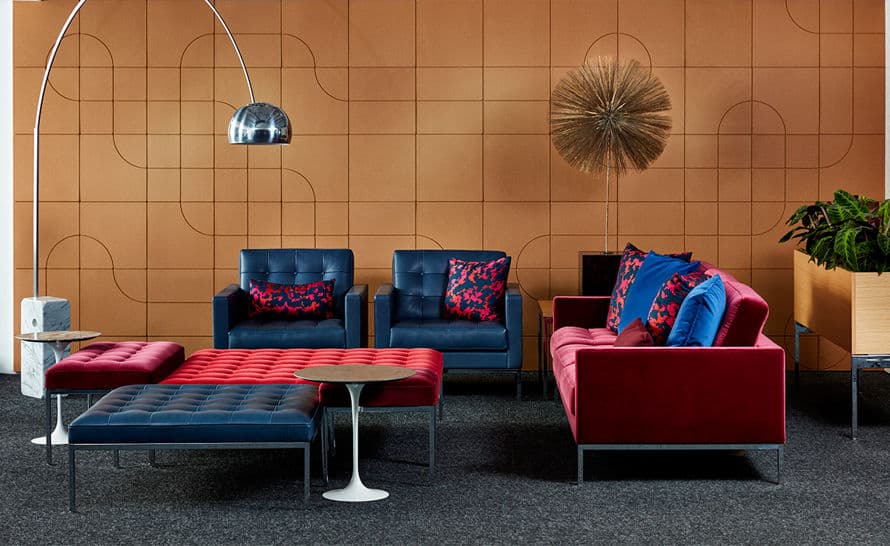 florence knoll relaxed medium square bench