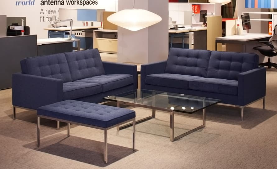 florence knoll two seat bench