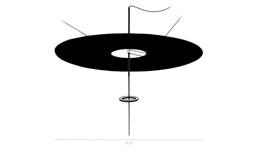 Flying Disc Suspension Lamp