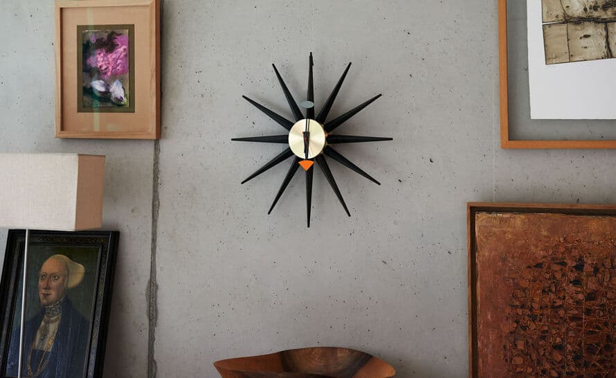 george nelson sunburst clock red – thumbnail image #3