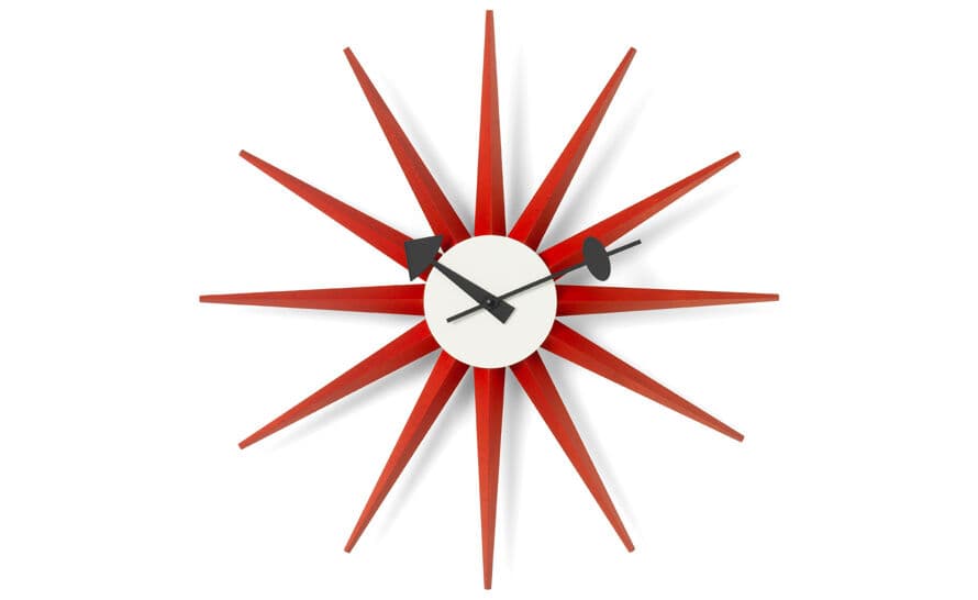 george nelson sunburst clock red – thumbnail image #1
