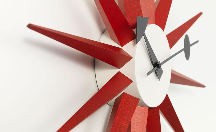 george nelson sunburst clock red – thumbnail image #7