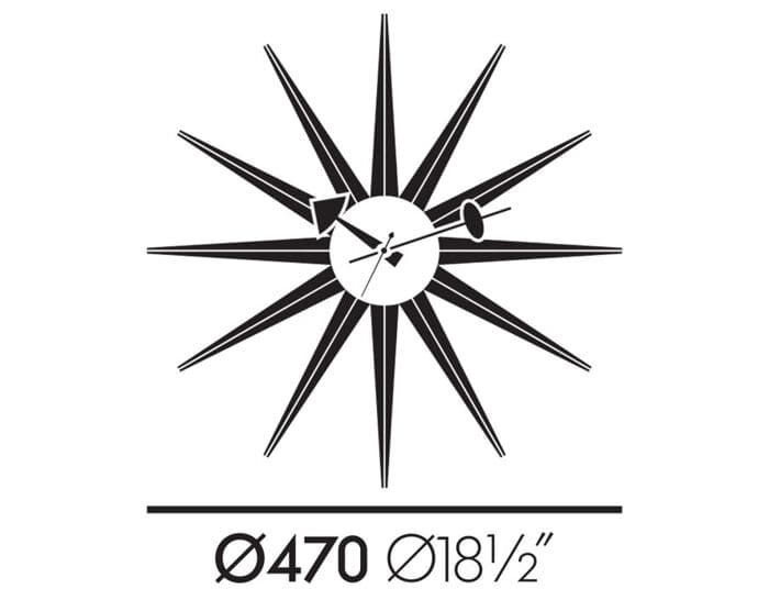 george nelson sunburst clock red – thumbnail image #9