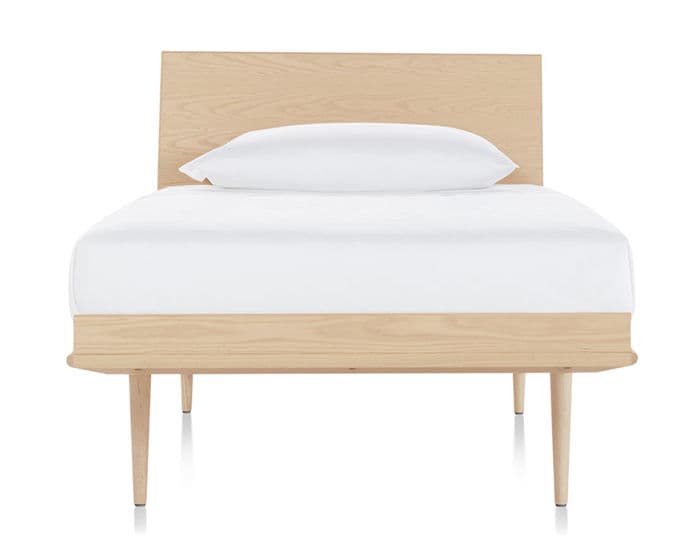 nelson thin edge bed with wood taper legs