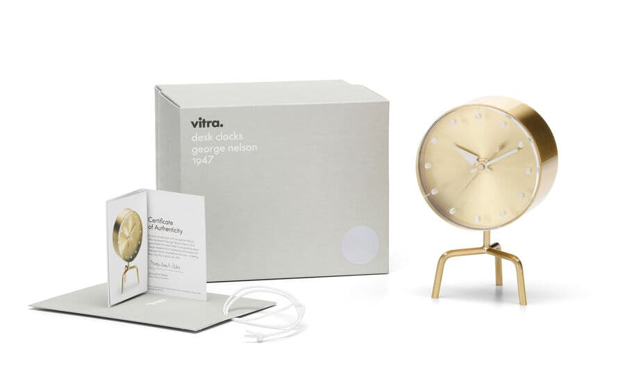 george nelson tripod desk clock