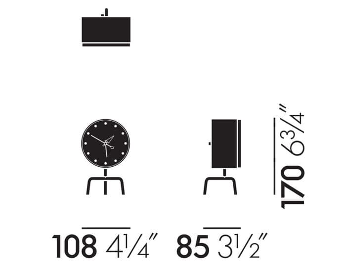 george nelson tripod desk clock