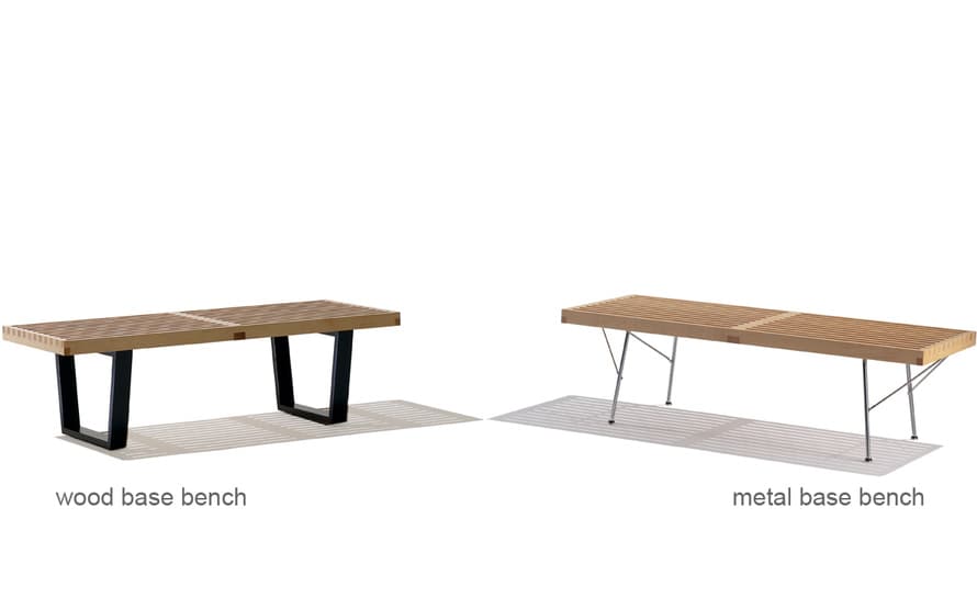 george nelson platform bench with wood base