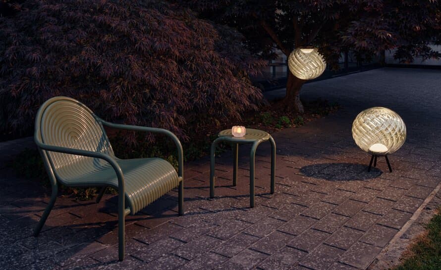 Groove Outdoor Stool Set of 2