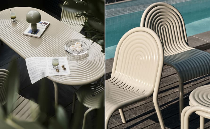 Groove Outdoor Stool Set of 2