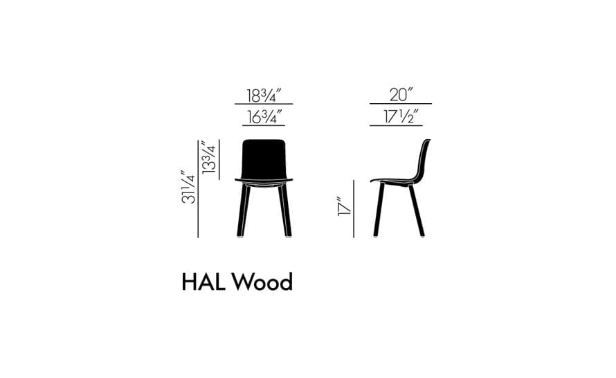 hal wood side chair – thumbnail image #8