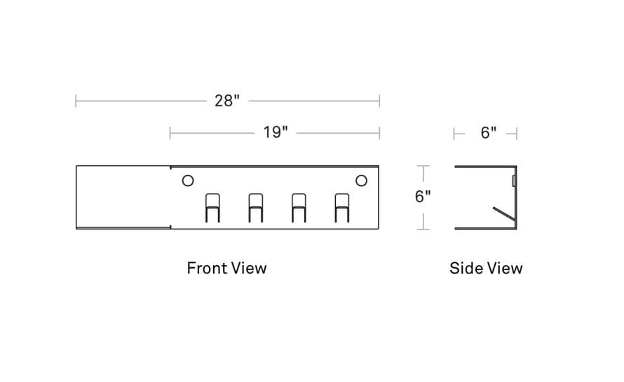 hall pass wall shelf with hooks
