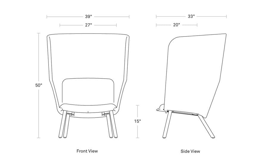 hedge high back lounge chair