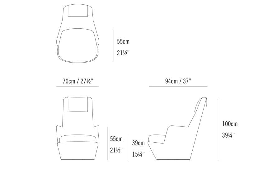 hi turn lounge chair – thumbnail image #7