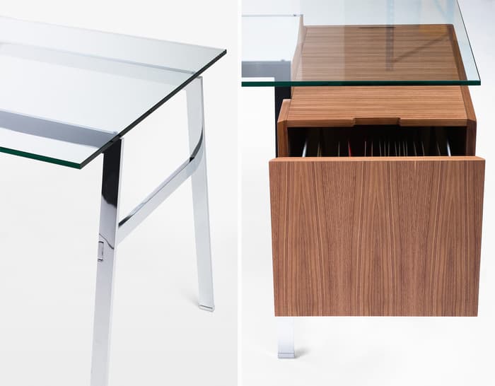 homework 1 desk with glass top