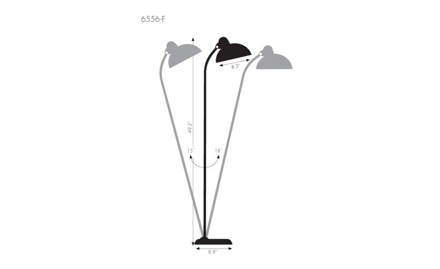 kaiser idell super floor lamp