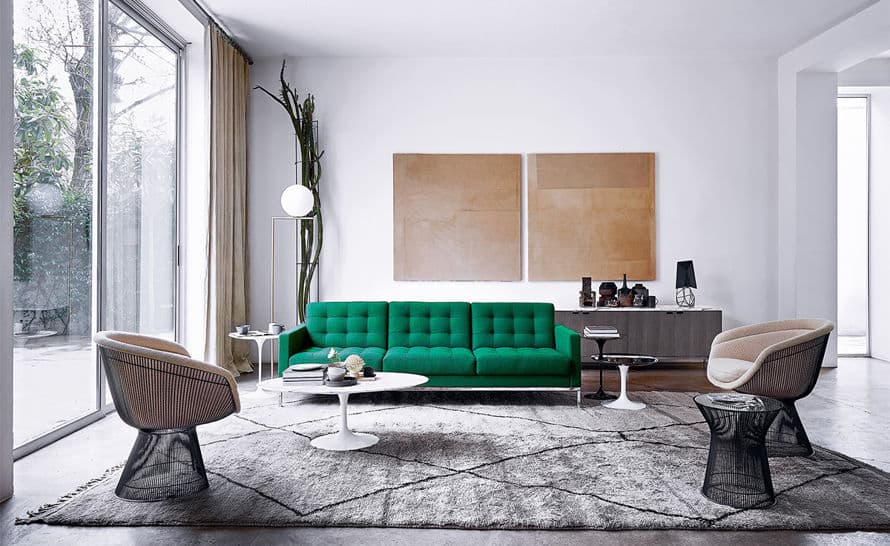 florence knoll 3 seat sofa