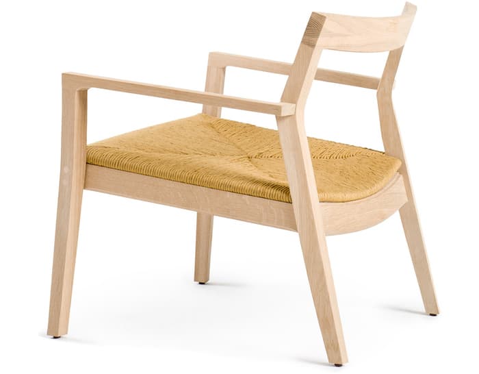 krusin lounge arm chair with woven seat