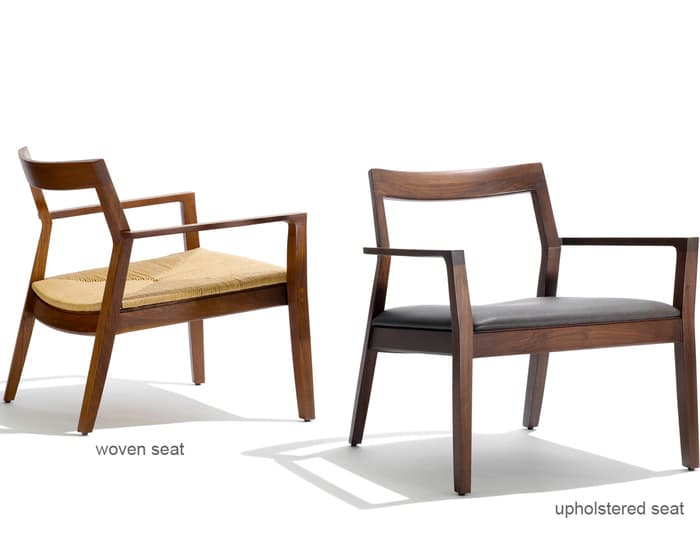 krusin lounge arm chair with woven seat