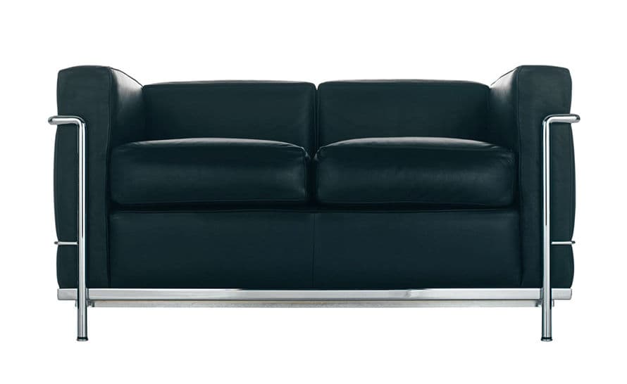 le corbusier lc2 two seat sofa with down cushions