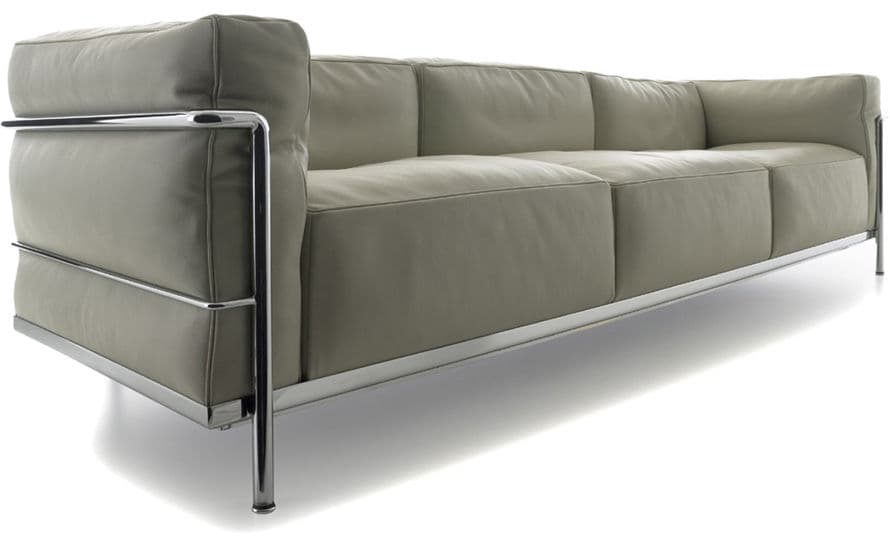 le corbusier lc3 three seat sofa with down cushions