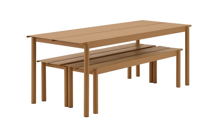 linear steel table