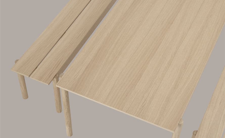 linear wood table