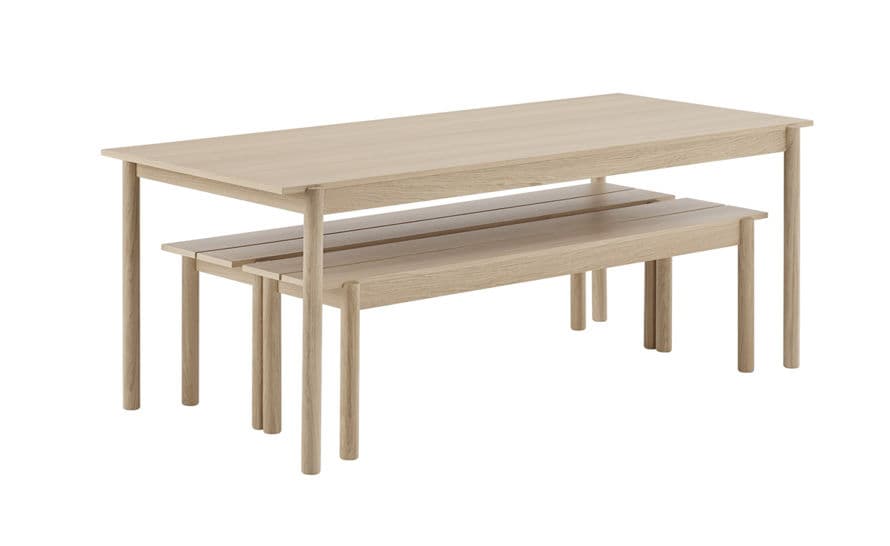 linear wood table