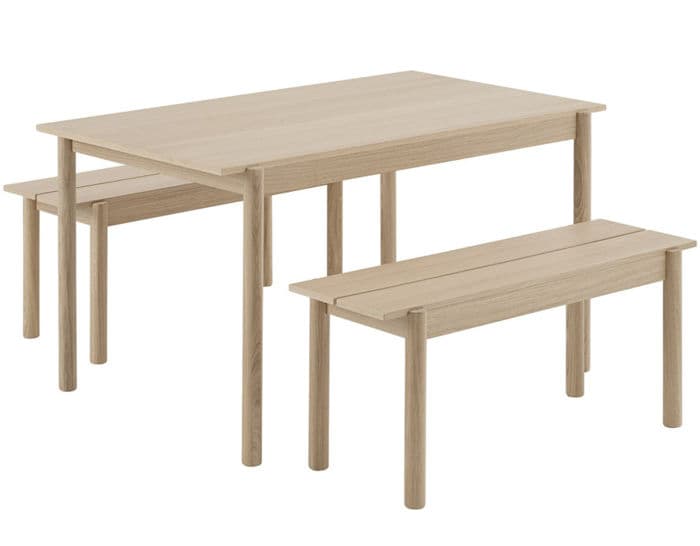 linear wood table