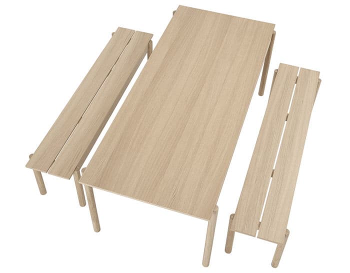 linear wood table