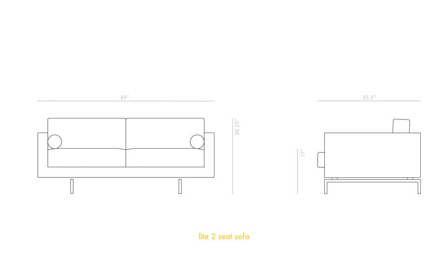 lite 2 seat sofa