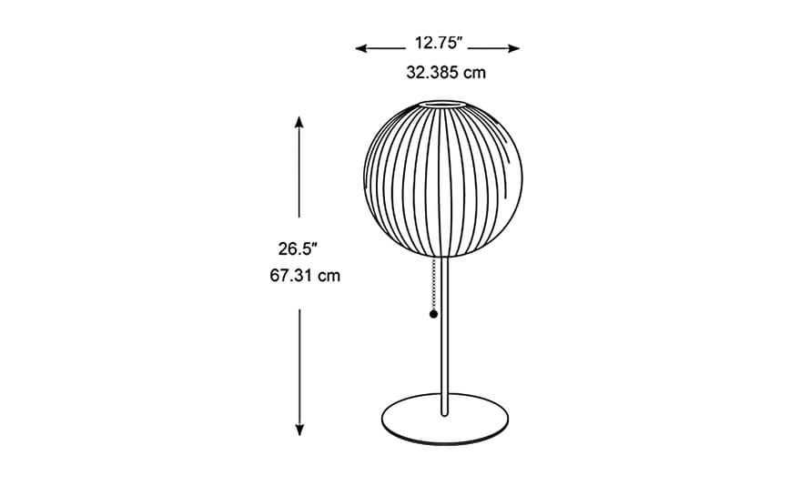 nelson lotus table lamp ball – thumbnail image #4