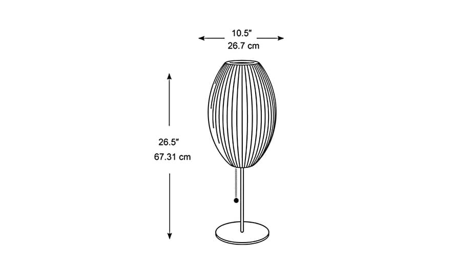 nelson lotus table lamp cigar