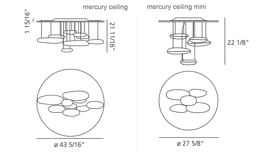 mercury ceiling lamp