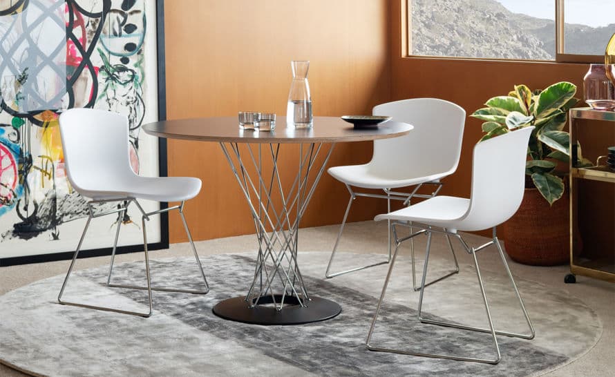 bertoia molded shell side chair
