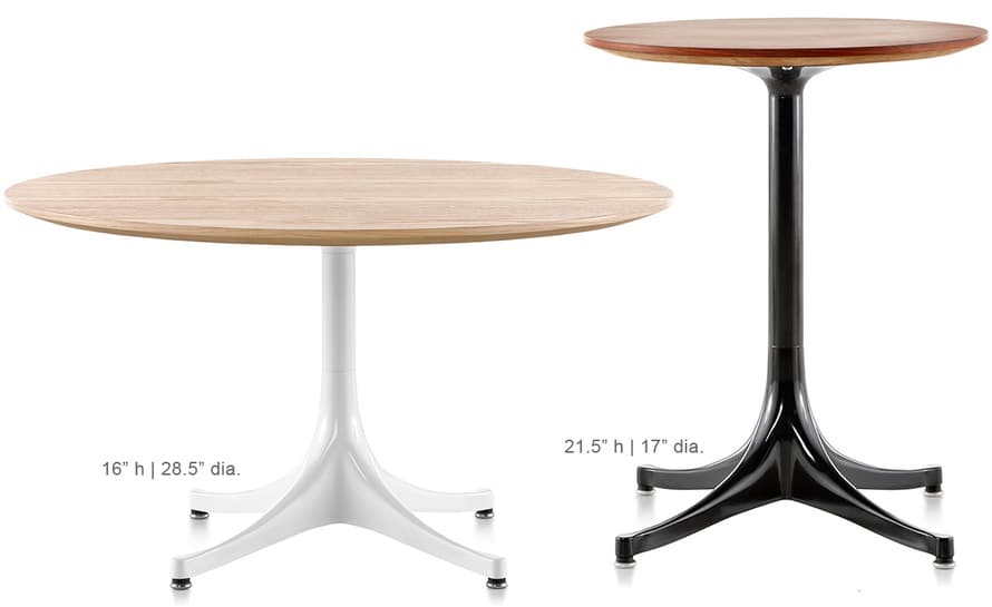 nelson pedestal side table