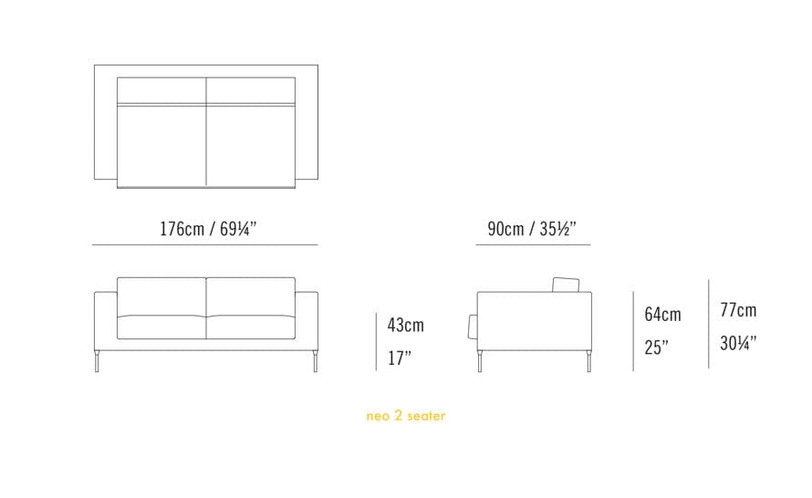 neo 2 seat sofa – thumbnail image #6