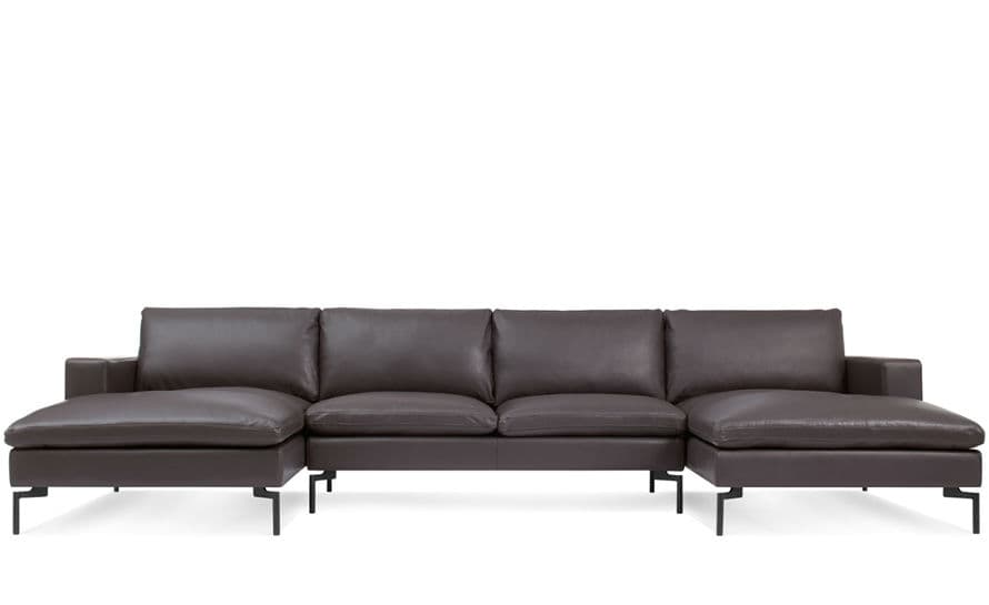 new standard u shaped leather sectional sofa