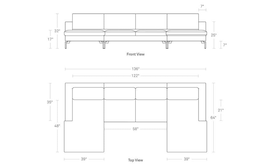 new standard u shaped sectional sofa