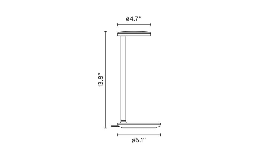 oblique led table lamp