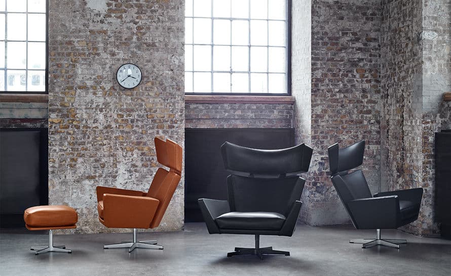 arne jacobsen oksen lounge chair & ottoman