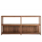 open plan large low bookcase